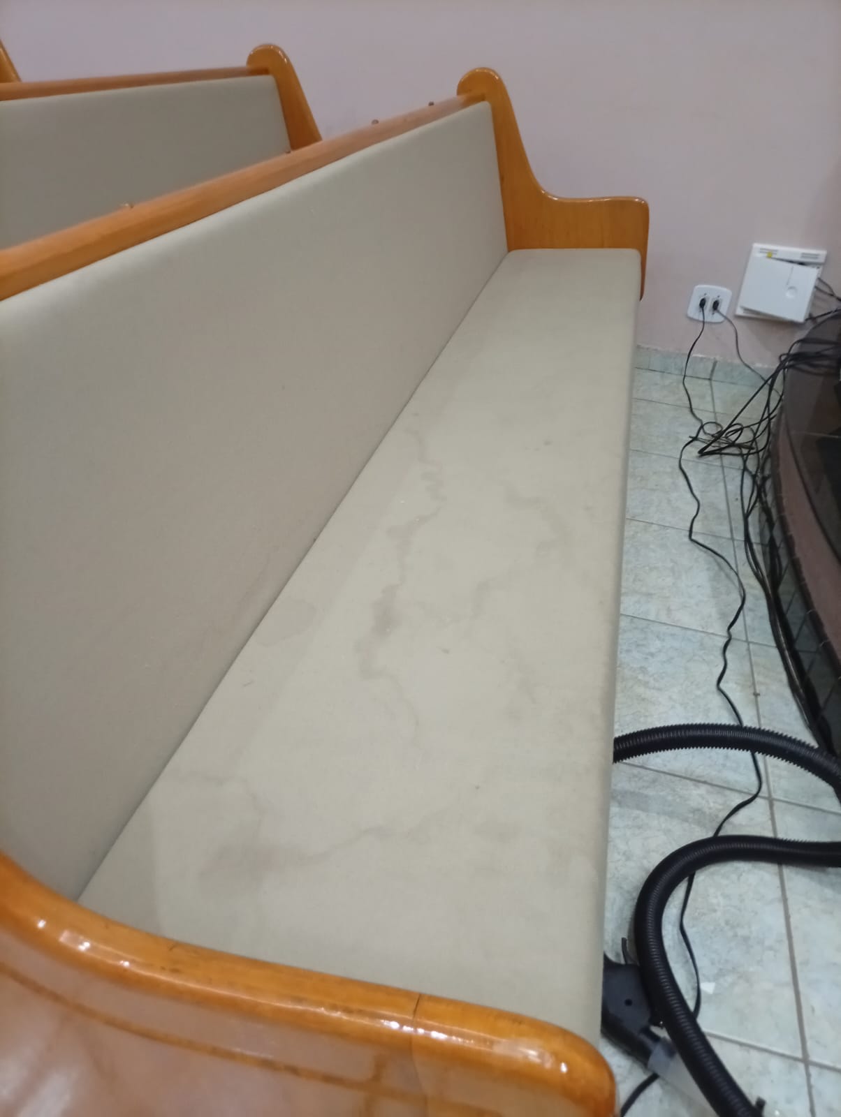 Estofado antes da higienização